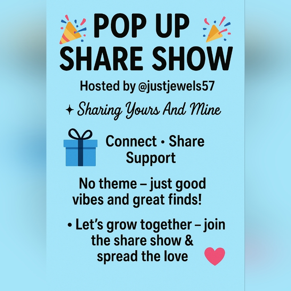 Pop Up Share Show Flyer